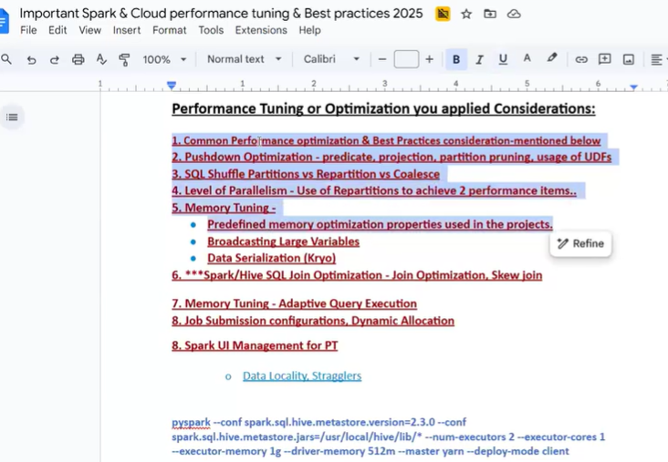 Video1 - Spark Performance Optimization1