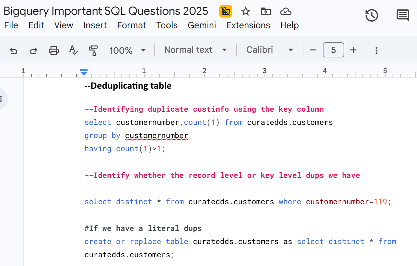 SQL Interview Questions using Bigquery